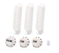 Pezzi di ricambio per chitarra Parti Di Chitarre E Bassi Coperchio Pickup Con Punta Per Interruttore Polo 48/50/52mm Per Pickup Single Coil Coperchio Pickup Per Chitarra ST In Plastica(White)