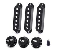 Pezzi di ricambio per chitarra Parti Di Chitarre E Bassi Coperchio Pickup Con Punta Per Interruttore Polo 48/50/52mm Per Pickup Single Coil Coperchio Pickup Per Chitarra ST In Plastica(Black)