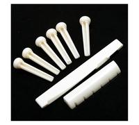 Pezzi di ricambio per chitarra Un Set Di Perni Per Ponte In Osso Per Chitarra Folk Parti Per Chitarra Con Dado Per Sella Accessori Per Chitarra Con Dado Per Chitarra Classica(White)