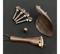 pezzi di ricambio per violino 1 set di accessori per violino 4/4 di alta qualità Raccordi per parti, cordiera + piroli + puntali + mentoniera/supporto per il mento (Color : Complete 3)