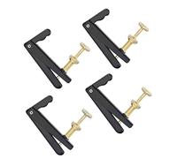 pezzi di ricambio per violino 3/4 4/4 Trimmer per violino Gancio per corde in argento nero 4 pezzi Accessori per violino Trimmer