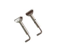 pezzi di ricambio per violino Componente per mentoniera per violino Mezza sezione 2 pezzi Componente anteriore e posteriore per violino Oro Argento Ecc Accessori per violino (Color : Silver)