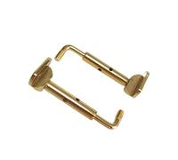 pezzi di ricambio per violino Componente per mentoniera per violino Mezza sezione 2 pezzi Componente anteriore e posteriore per violino Oro Argento Ecc Accessori per violino (Color : Gold)