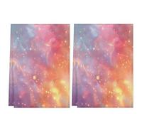 pezzi di strofinacci da cucina con sfumatura da sogno blu, rosa e oro glitterato, asciugamani da cucina per le mani, panni ad asciugatura rapida, decorazione per cucinare, pulizia domestica e asciu