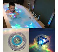 pezzi giocattoli da bagno, impermeabili, colorati, per il bagno, giocattoli con luce a LED, per feste per bambini nella vasca
