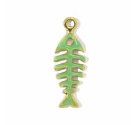 pezzi/lotto in acciaio inossidabile smaltato a forma di lisca di pesce infradito fai da te ciondolo collana conchiglia fragola gioielli estivi oceano-YE1032-2x3