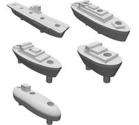 Pezzi Nave Ricambio per Gioco Battaglia Navale Classico 13.5mm Stampato 3D