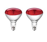 Pezzi nr.2 Lampada raggi infrarossi da 150 watt E27 per riscaldamento pulcini, suini, ecc.