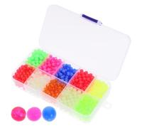 Pezzi Perline Fermo Notturne Luminose in ABS Ovali 1000 Pezzi | Protezione per Galleggiante e Amo da Pesca, Confezione Contenitore, Facili da Portare, per Uso su Acque Dolci Colore Casuale