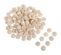 Pezzi Perline in Legno Mezze Sfere Beige Palline Lisce 100 Pezzi