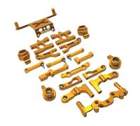 Pezzi Ricambio Auto Rc Per MN38 1/16 In Metallo Anteriore E Posteriore Per Forcellone Sterzo Tazza Ammortizzatore Torre Del Corpo Messaggi Monti Sterzo Montaggio RC Auto Parti Di Aggiornamento(Yellow)