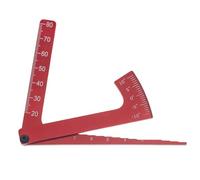 Pezzi Ricambio Per 3 In 1 Righello Misuratore Per Altezza Alluminio Strumento Angolo Campanatura Inclinazione Inclinazione Auto RC Sospensioni Telaio Strumento Misurazione Ruote Metallo(Red)