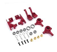 Pezzi Ricambio Per Traxxas Per Slash 5807 4x4 Per Rustler 1/10 1 Set Blocchi Sterzo In Lega C-Hub Braccio Portante Aggiornamento Auto RC(Red)