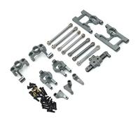 Pezzi Ricambio Per Wltoys 124006 12423 12427 12428 12429 1/12 Kit Di Parti In Metallo Gruppo Tazza Sterzo Asta Di Collegamento Accessori Per L'aggiornamento Dell'auto RC(Light Grey)