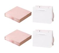 Pezzi Scatola Regalo Di Gioielli Rosa, 2 Pezzi Sacca Regalo Bianca, Scatola Di Gioielli, Collana Semplice E Alla Moda, Scatola Regalo Per Gioielli