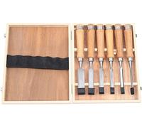 Pezzi Set di Scalpelli per Legno Kit Scalpello per Legno Strumenti per Intaglio del Legno Scalpello per Legno in Acciaio al Cromo Vanadio per Artigiano di Falegnameria con Custodia in Legno