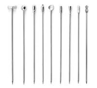 Pezzi Tag Del Vino Da Cocktail, Etichette Di Frutta In Acciaio Inossidabile, Aste Da Cocktail In Metallo Riutilizzabili, Etichette Semplici Creative, Canne Da Cocktail Multifunzionali