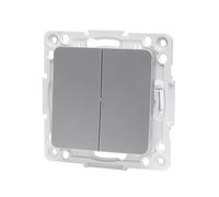 Pezzo argento per interruttore 1 via 2 chiavi da incasso