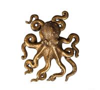 Pezzo decorativo unico in ottone a forma di polpo perfetto per migliorare l'arte del bere il tè