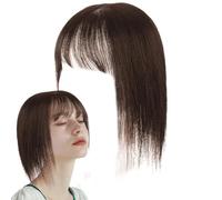 pezzo di capelli anteriore, frangia frontale per le donne,Estensione dei | capelli con frangia fioca per la fronte per capelli grigi | Clip per acconciatura da donna in frangia per prestazioni di