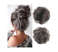 Pezzo di capelli chignon disordinato Chignon sintetico Chignon disordinato Artiglio Clip in un pezzo di capelli Capelli ricci ondulati Chignon Coda di cavallo Estensioni Scrunchie Posticci for le donn