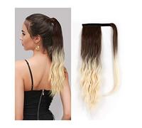 Pezzo di Capelli per Chignon Disordinato da Donna 16 pollici Onda Lunga Coda di Cavallo Allungamento Sintetico Riccio Coda di Cavallo Estensione Dei Capelli Parrucca Bun Parrucca Capelli Chignon for L