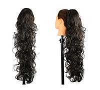 Pezzo di Capelli per Chignon Disordinato da Donna 27 "disordinato panino coda di cavallo esteso artiglio clip di estensione dei capelli ondulati lunghi capelli ricci sintetici for l'uso quotidiano del