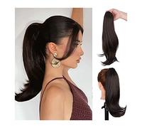 Pezzo di Capelli per Chignon Disordinato da Donna Clip di estensione dei capelli della coda di cavallo sintetica lunga 16" Clip di artiglio del panino riccio sintetico for l'uso quotidiano delle donne