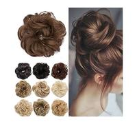 Pezzo di capelli per chignon disordinato Estensioni per capelli ricci con onda finta, Parrucchino per coda di cavallo riccio disordinato Fascia per capelli elastica sintetica Estensioni per coda di