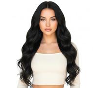 Pezzo di capelli ricci | Parrucca resistente al calore con clip invisibili naturali da 18 pollici | Clip per artigli finti | per donne, signore, madri, spose, lavoratori, studenti, eventi, matrimoni,