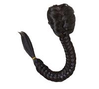 Pezzo Di Chignon Da 20 Pollici Estensioni Per Chignon Coulisse Sintetica Clip Nell'Estensione Dei Capelli Coda Di Cavallo Treccia A Lisca Di Pesce Nera Naturale Coda Di Cavallo Estensione Per Chignon