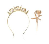 Pezzo Di Filo Corona Di Cozze, 1 Pezzo Di Clip Conchiglia, Donna -Accessori Per Capelli, Decorazione Del Battistrada Sulla Spiaggia, Abbigliamento Abito Acconciatura Decorazione