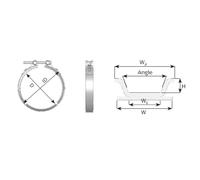 Pezzo di fissaggio, sistema di scarico DINEX 68835