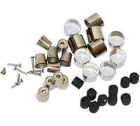 Pezzo di ricambio in ottone massiccio con puntali e ghiere collari ad anello bastone da passeggio, pezzi di ricambio per bastoni in legno, canna in ottone massiccio con asta connettore esterno.