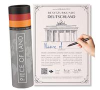 Pezzo di terra, regalo unico dalla Germania, regalo sostenibile e insolito per familiari e amici, certificato di proprietario terriero personalizzato, regali speciali per donne e uomini, appezzamento