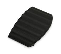 Pezzo finale per pedana pressacavi a quattro canali DEFENDER OFFICE, copertura per cavi in ufficio e a casa, rapida da installare, antiscivolo, protezione per cavi ultrapiatta, nero, altezza di 2 cm