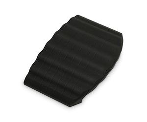 Pezzo finale per pedana pressacavi a quattro canali DEFENDER OFFICE, copertura per cavi in ufficio e a casa, rapida da installare, antiscivolo, protezione per cavi ultrapiatta, nero, altezza di 2 cm