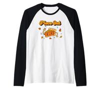 Pezzo Fuori Giorno del Ringraziamento Divertente Torta di Zucca Peace Pun Meme Maglia con Maniche Raglan