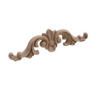 Pezzo in legno massello decorazione per la casa lunga applique armadio porta scultura in legno fiori ornamenti statuetta 28 cm x 7,5 cm