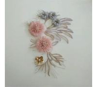 pezzo in vendita decorazione per il petto in pizzo 3D fiore tridimensionale ricamo con paillettes fai da te abbigliamento forniture accessori artigianali - Stile 20 (1 pz) - mostra