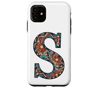 Pezzo indossabile ispirato al mosaico artistico lettera S artigianale Custodia per iPhone 11
