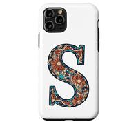 Pezzo indossabile ispirato al mosaico artistico lettera S artigianale Custodia per iPhone 11 Pro