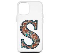 Pezzo indossabile ispirato al mosaico artistico lettera S artigianale Custodia per iPhone 12/12 Pro