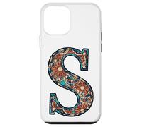 Pezzo indossabile ispirato al mosaico artistico lettera S artigianale Custodia per iPhone 12 mini