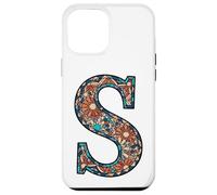 Pezzo indossabile ispirato al mosaico artistico lettera S artigianale Custodia per iPhone 12 Pro Max