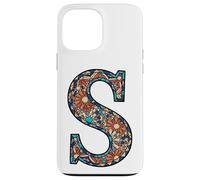 Pezzo indossabile ispirato al mosaico artistico lettera S artigianale Custodia per iPhone 13 Pro Max