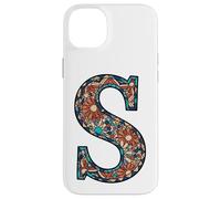 Pezzo indossabile ispirato al mosaico artistico lettera S artigianale Custodia per iPhone 14 Plus