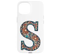 Pezzo indossabile ispirato al mosaico artistico lettera S artigianale Custodia per iPhone 15