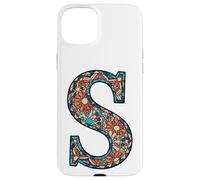 Pezzo indossabile ispirato al mosaico artistico lettera S artigianale Custodia per iPhone 15 Plus