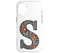 Pezzo indossabile ispirato al mosaico artistico lettera S artigianale Custodia per iPhone 16